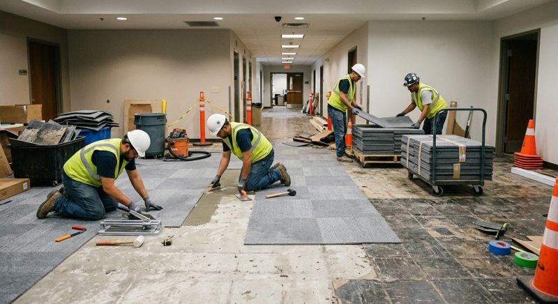 Our team working on Flooring Service projects in Weaverville, NC