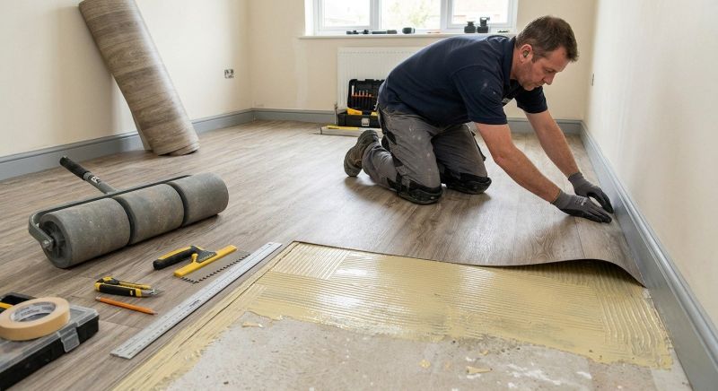 Sheet Linoleum Installation in Black Mountain, NC