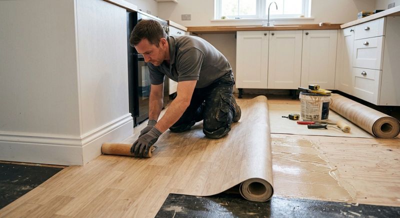 Sheet Linoleum Installation in Marshall, NC